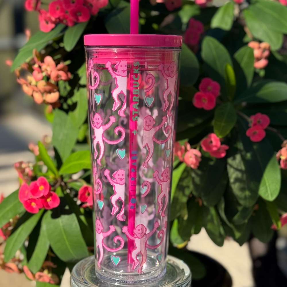 Starbucks Roller Rabbit Pink Monkey
Tumbler with Straw